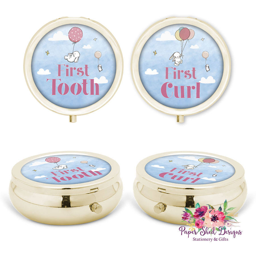 Rosewood Finish Keepsake First Tooth & Curl Box Set main image 1