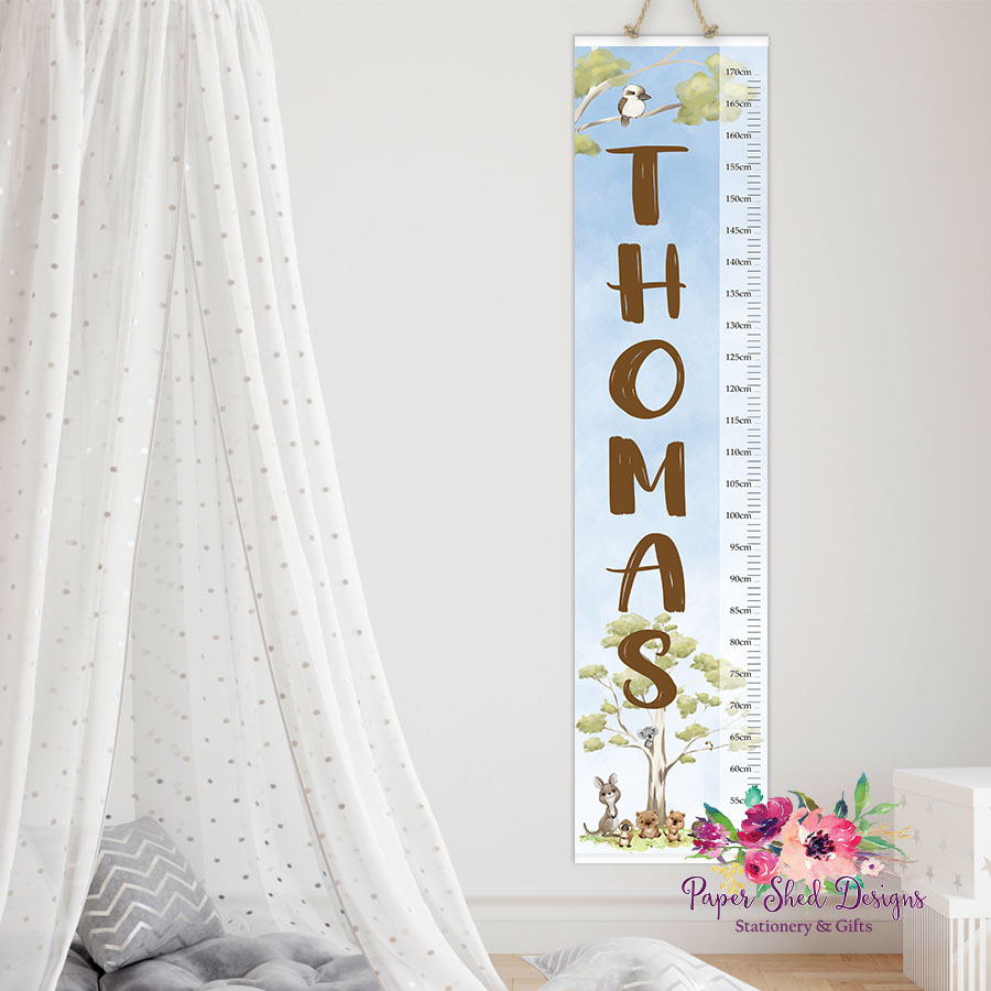 Height Chart Aussie Bush Animals Paper Shed Designs