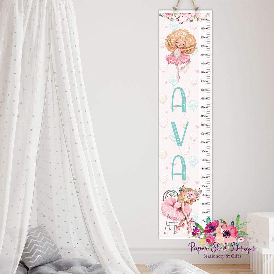 Height Chart Ballerina Paper Shed Designs