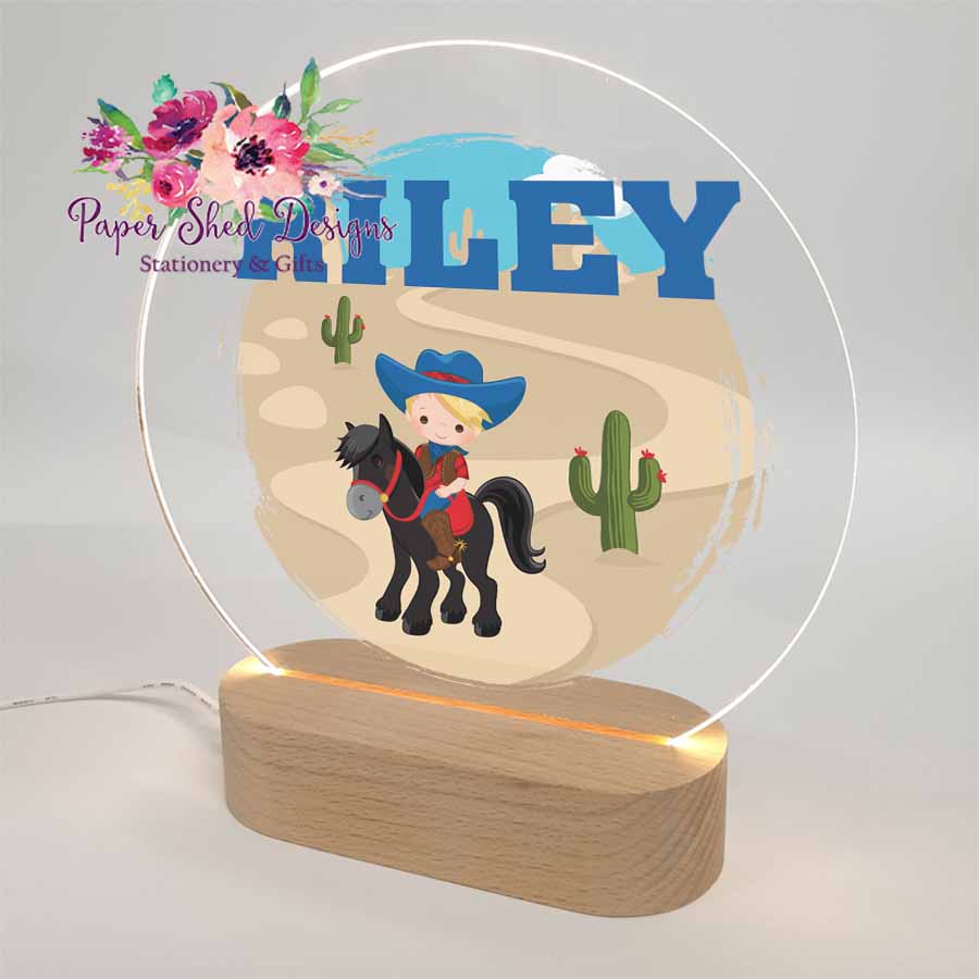 Night Light Cowboy Paper Shed Designs
