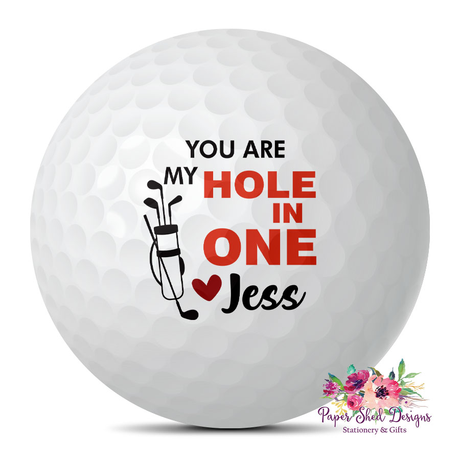Personalised Golf Balls Hole In One Paper Shed Designs