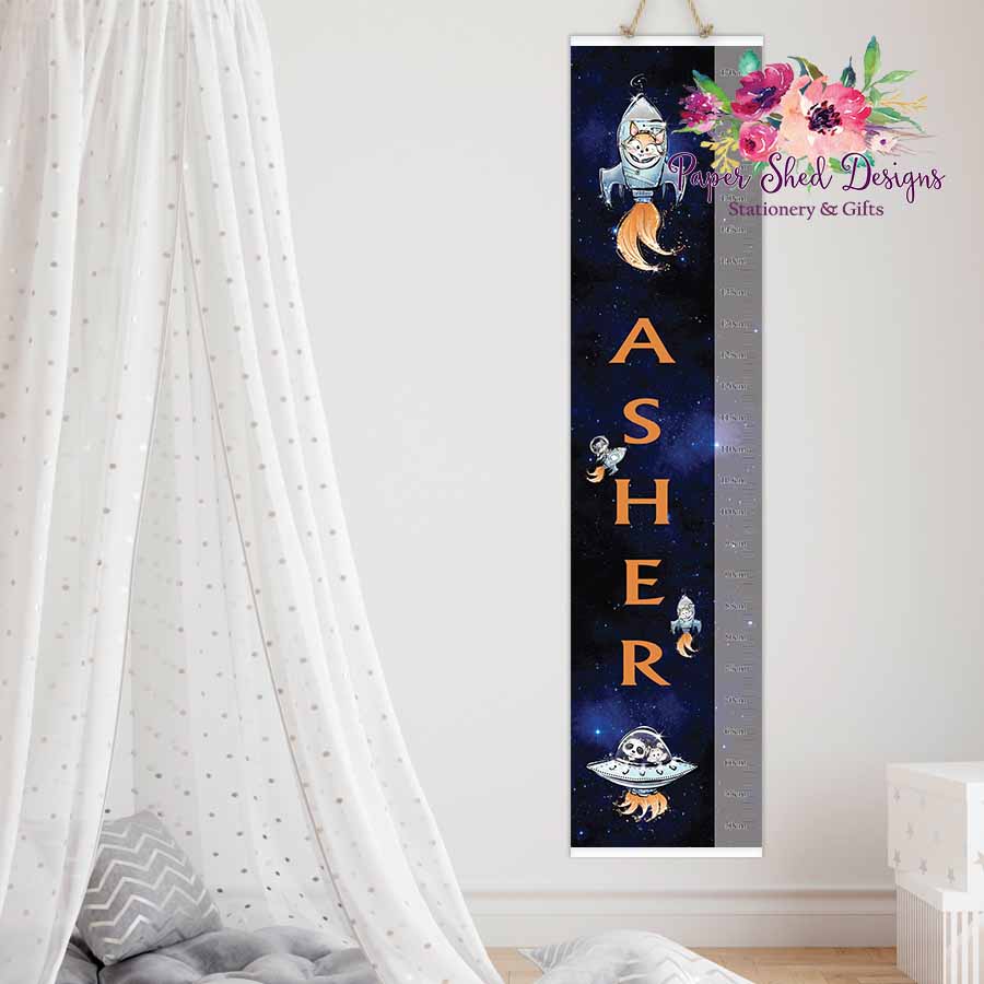 Height Chart | Outer Space - Paper Shed Designs