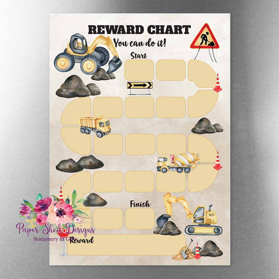 Magnetic Reward Chart | Under Construction - Paper Shed Designs